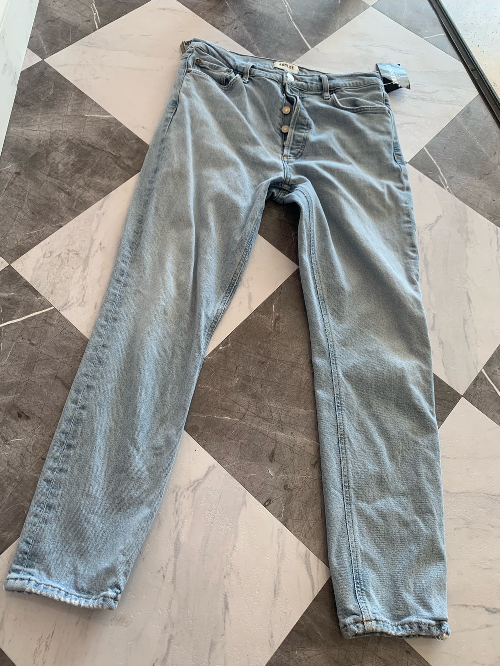 Agolde Light Blue Straight-Leg Jeans